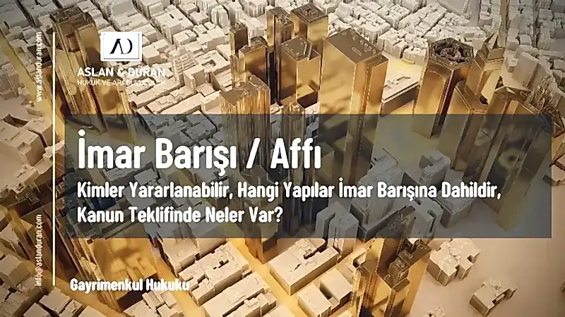 imar barışı